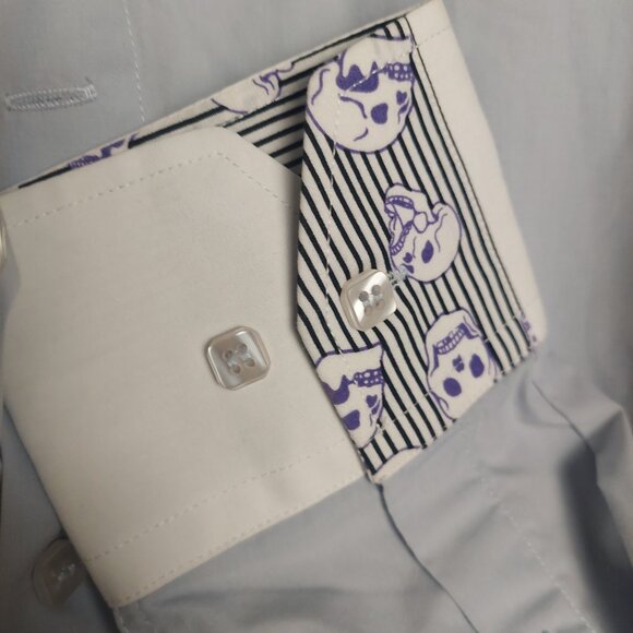 Marco Donateli Dress Shirt Men's Large Grey with Fun Details - Picture 7 of 10